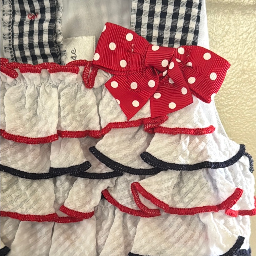 Emily Rose Girl Dress with Red Accents 3T - Picture 7 of 7
